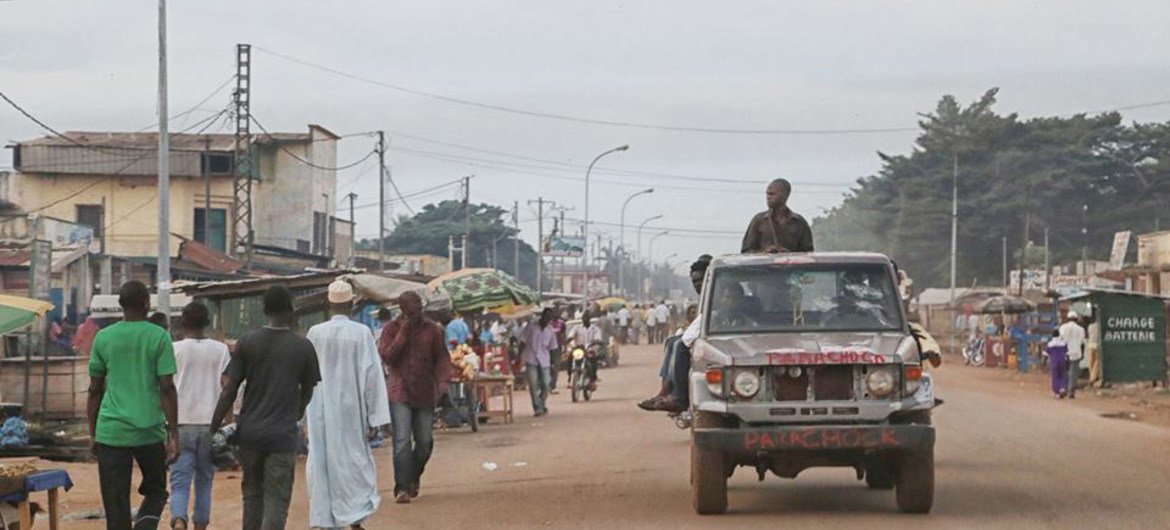 A street scene in Bangui, capital of the Central African Republic (CAR).