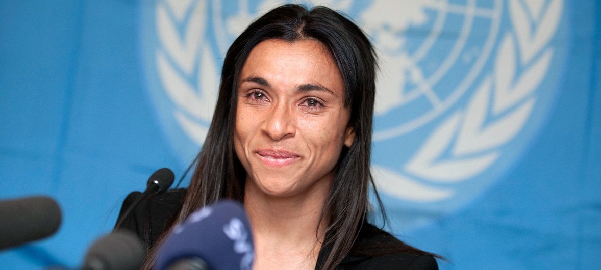 Marta Vieira da Silva, jogadora da Seleção Brasileira de Futebol Feminino e embaixadora do Pnud