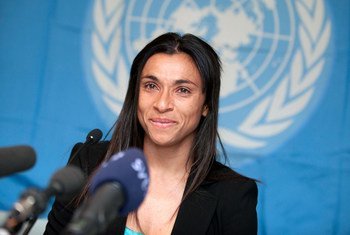 La footballeuse brésilienne Marta Vieira da Silva a été nommée ambassadrice de bonne volonté par ONU Femmes.
