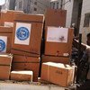 世界卫生组织向也门塔伊兹城运送医疗物资。图片：世界卫生组织