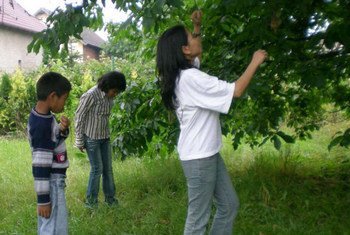 A refugee family from Myanmar in Osecek, Czech Republic.