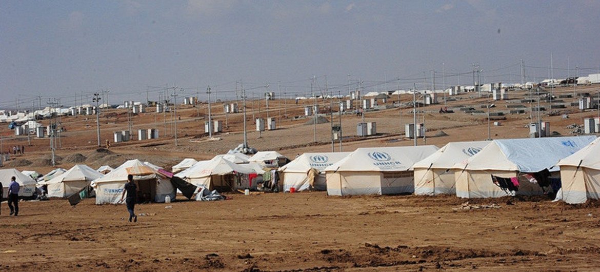 مخيم للاجئين في العراق. المصدر: يونامي