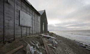 Homes, water system and infrastructure in Shishmaref, Alaska, are being destroyed by a rising tide caused by climate change, to the point where homes are being abandoned as they literally fall into the ocean.