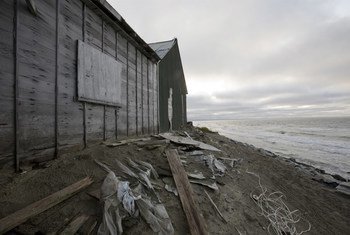 Homes, water system and infrastructure in Shishmaref, Alaska, are being destroyed by a rising tide caused by climate change, to the point where homes are being abandoned as they literally fall into the ocean.