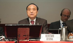 International Telecommunication Union (ITU) Secretary-General Houlin Zhao addresses the UN World Radiocommunication Conference 2015 in Geneva.