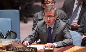 Outgoing Special Representative of the Secretary-General and Head of the UN Support Mission in Libya (UNSMIL), Bernardino Léon, briefs the Security Council.