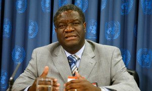 Le Dr. Denis Mukwege, directeur et fondateur de l'hôpital de Panzi à Bukavu, en République démocratique du Congo, et lauréat du Prix des droits de l’homme des Nations unies. Photo ONU/Eskinder Debebe