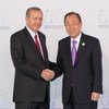 Secretary-General Ban Ki-moon at the official welcoming event of the G20 Summit by H.E. Mr. Recep Tayyip Erdoan, President of Turkey. 15 November 2015.