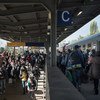 Des migrants et des réfugiés en provenance de divers pays arrivent par train spécial à Berlin, en Allemagne. Photo : UNICEF/Ashley Gilbertson VII