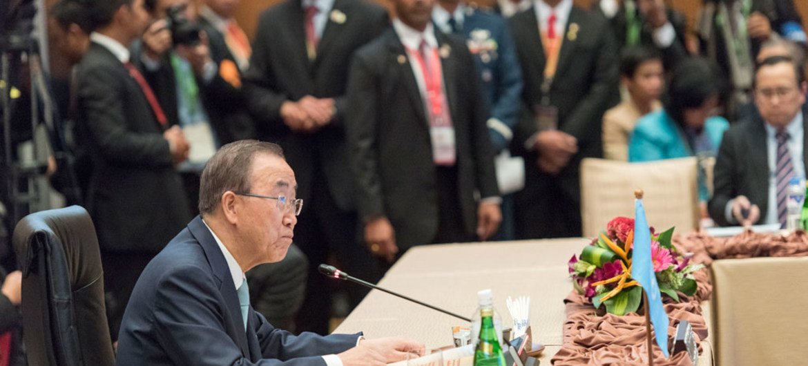 UN Secretary-General Ban Ki-moon at the seventh ASEAN-UN Summit in Kuala Lumpur, Malaysia.