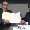 FAO Director-General José Graziano da Silva (left) meeting with President of Palau Tommy Remengesau to mark Palau becoming party to the Port State Measures Agreement.