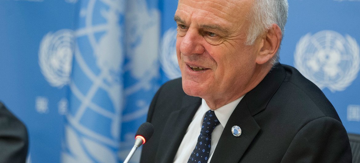 Dr. David Nabarro, Special Envoy on Ebola, at a press conference in New York in November 2015.
