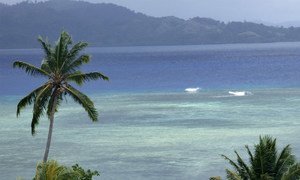 Rabi Island, Fiji. Rising sea levels and more extreme weather events pose an imminent threat to low-lying atoll islands across the Pacific.