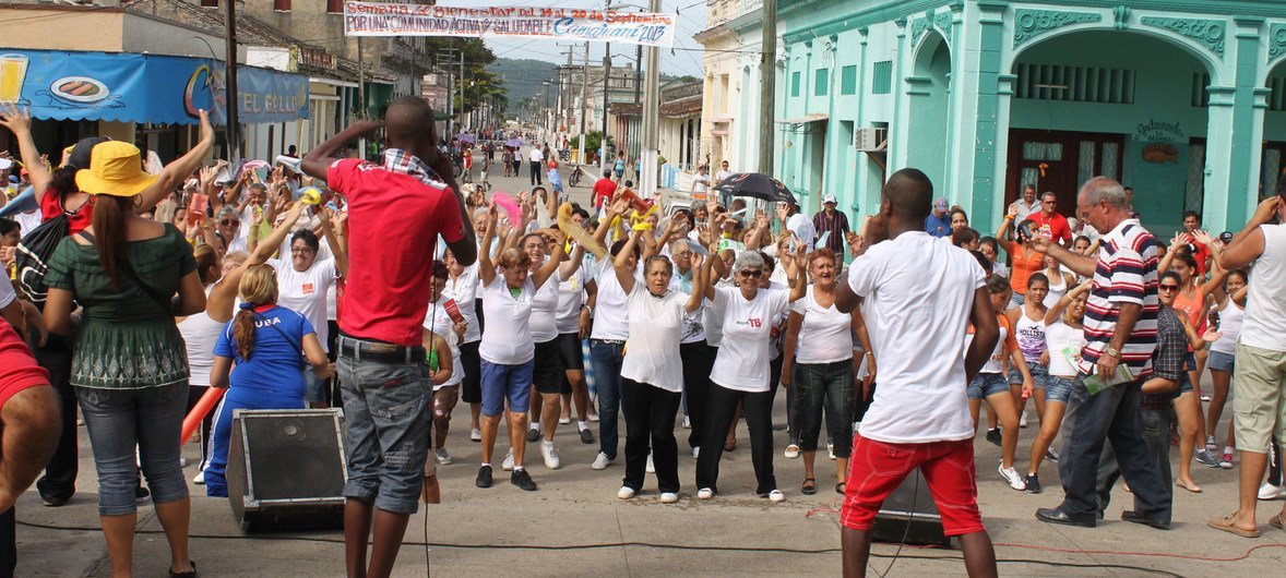 Street scene in Camajuaní, a municipality and town in the Villa Clara Province of Cuba.