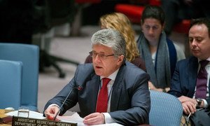 Miroslav Jenča, Assistant Secretary-General for Political Affairs, briefs the Security Council.