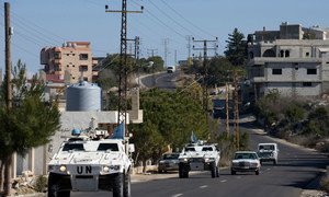联合国维和人员在黎巴嫩巡逻。