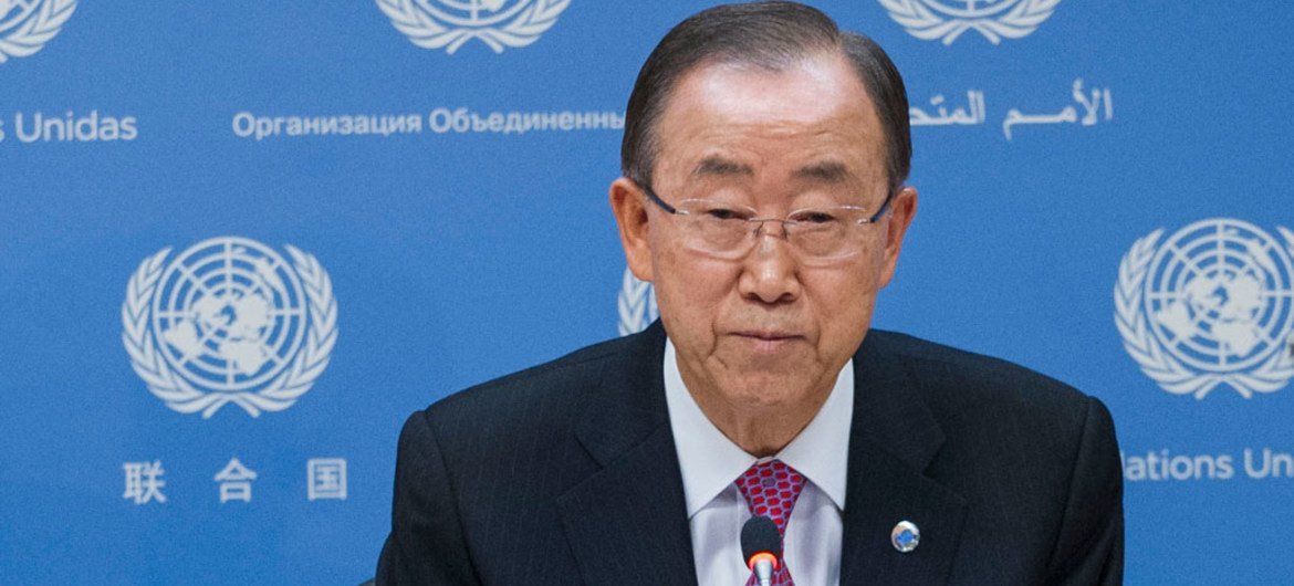 Генеральный секретарь ООН Пан Ги Мун Фото ООН/Аманда Вуасар