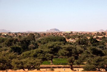 Aerial view of Kutum city in North Darfur, Sudan.