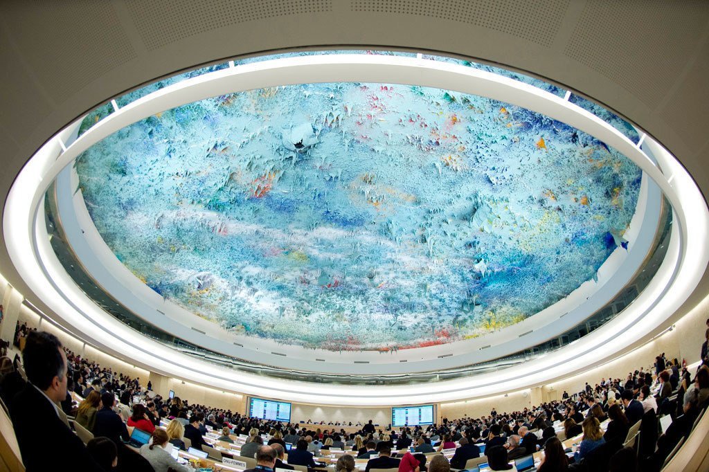 Le Conseil des droits de l'homme à Genève.