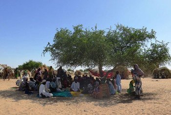 A group of people displaced from Blargui village on Lake Chad, found refuge in the Kafia site, hosting internally displaced persons.