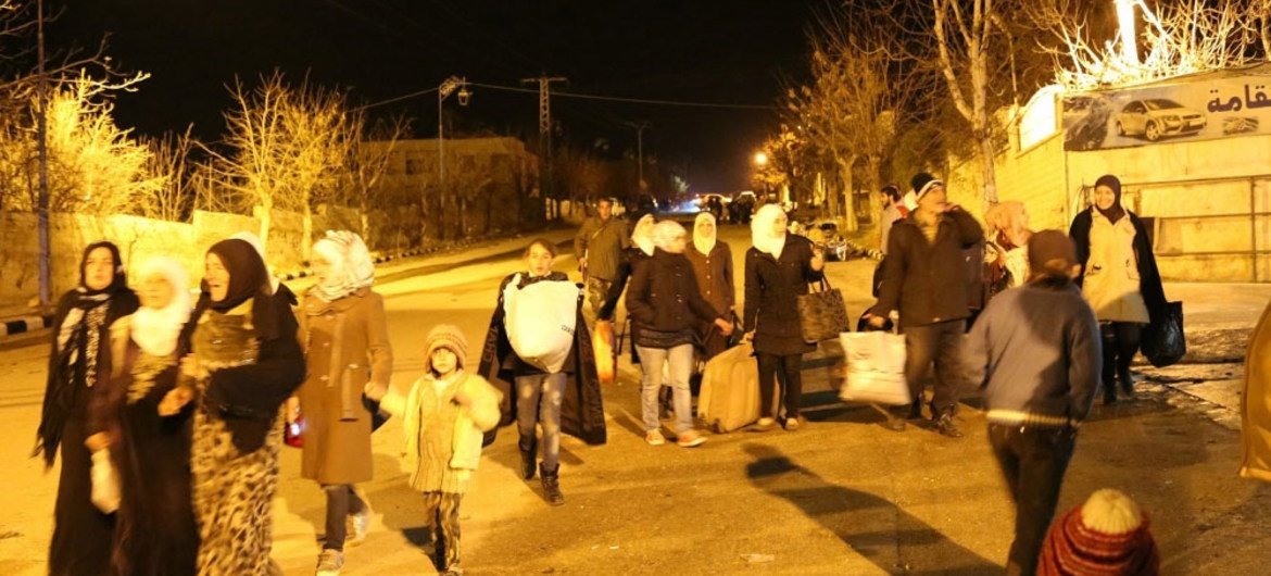 وصول المساعدات إلى مضايا. الصورة: برنامج الأغذية العالمي حسام الصالح
