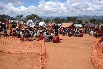 Refugees from Mozambique shortly after arrival in Kapise, Malawi.