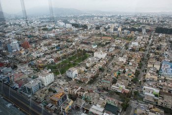 Aerial view of Lima, the capital of Peru.