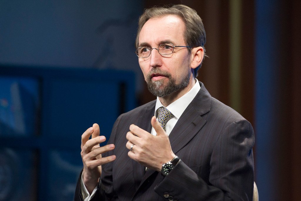The  UN High Commissioner for Human Rights, Zeid Ra'ad Al Hussein.