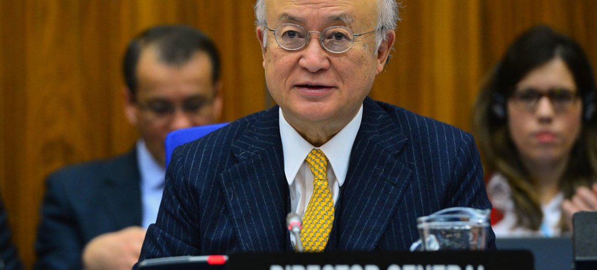 IAEA Director General Yukiya Amano delivers his introductory statement to the 1427th Board of Governors Meeting, Vienna, Austria, 19 January 2016.