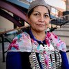 Elisa Loncon, Mapuche de Chile, es una académica dedicada a proyectos de investigación y promoción de los derechos lingüísticos. Foto Rocío Franco/Radio ONU.