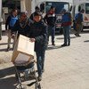 БАПОР  доставляет гуманитарную помощь   гражданским  лицам в городе  Ялда, в том числе  перемещенным лицам  из лагеря Ярмук в Сирии.  Фото БАПОР