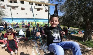 The UN Relief and Works Agency for Palestine Refugees in the Near East (UNRWA) and the Lajee Center inaugurated the first ever child-friendly spaces – a football pitch and a playground – in Aida refugee camp in Bethlehem.