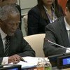 Former President of South Africa Thabo Mbeki (left) and ECOSOC President Oh Joon at an ECOSOC special event.