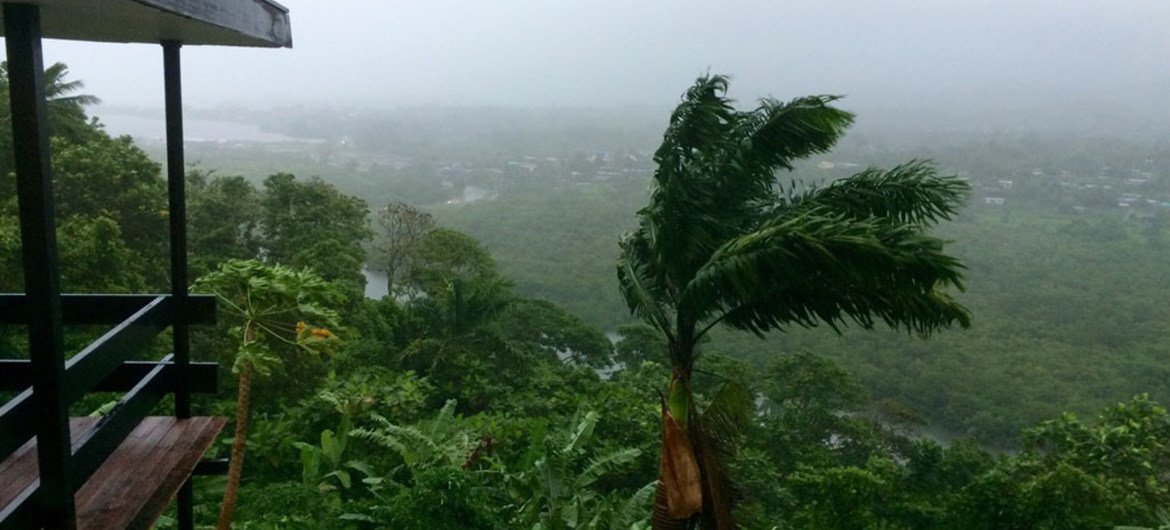 Suva, Fiji, ahead of Cyclone Winston's landfall. The cyclone was upgraded to a category 5 on Friday 19 February as it made its way across the Pacific region, having already impacted Tonga.