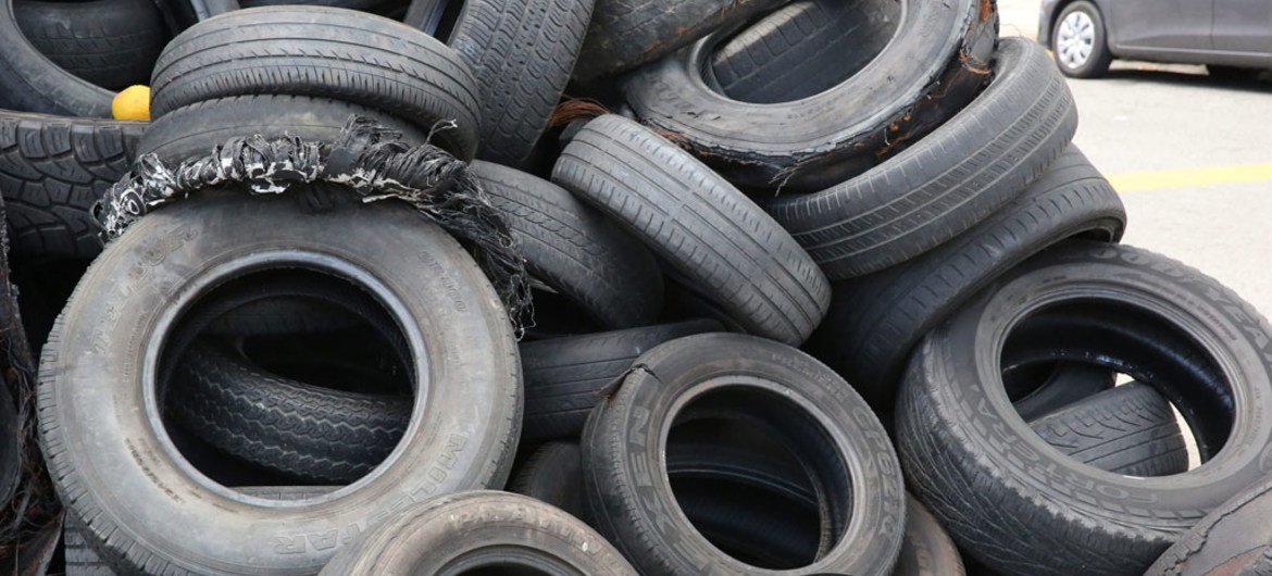 Discarded motor vehicle tyres are fertile breeding grounds for Aedes aegypti mosquitoes, carriers of the Zika virus.