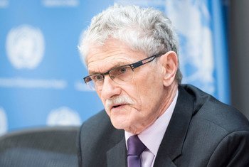 General Assembly President Mogens Lykketoft briefs  journalists on the selection process for the next Secretary-General of the United Nations.