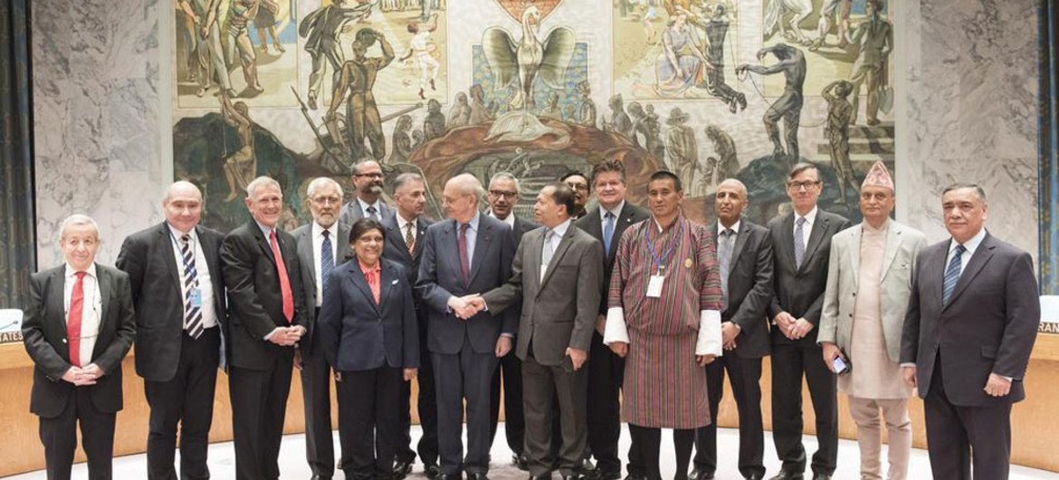 Group photo of Supreme Court justices at the Security Council.