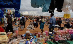 A market at Dzaleka Refugee Camp in Dowa district, Malawi.