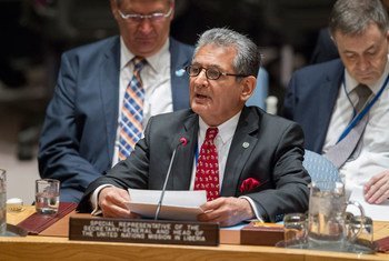 Special Representative and Head of the United Nations Mission in Liberia (UNMIL), Farid Zarif, addresses the Security Council meeting on the situation in that country.