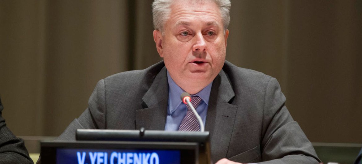 Постоянный представитель  Украины при ООН  Владимир Ельченко. Фото ООН/Лое Фелипе