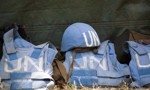 Helmet and Flack Jackets of UN Peacekeepers.