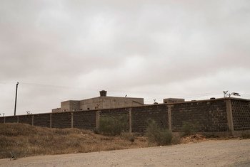 An exterior view of the Zawiya detention centre near Tripoli, the capital of Libya.