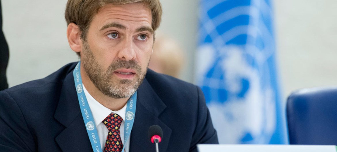 L'expert indépendant des Nations Unies sur la dette extérieure et les droits de l'homme, Juan Pablo Bohoslavsky. Photo ONU/Jean-Marc Ferré