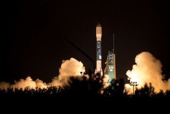 A rocket with the Soil Moisture Active Passive observatory onboard launches from Space Launch Complex 2 in California, United States.