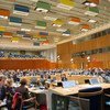 秘书长候选人对话会议在联合国托管理事会会议厅举行。联合国/Rick Bajornas