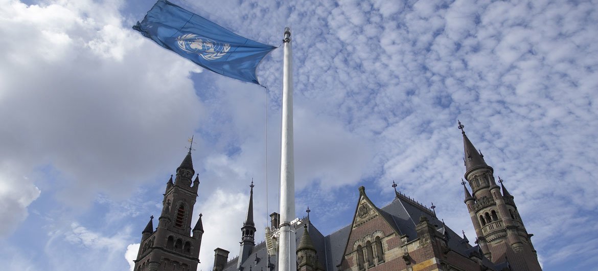 A view of the Peace Palace, seat of the International Court of Justice (ICJ) in The Hague, Netherlands, 2005