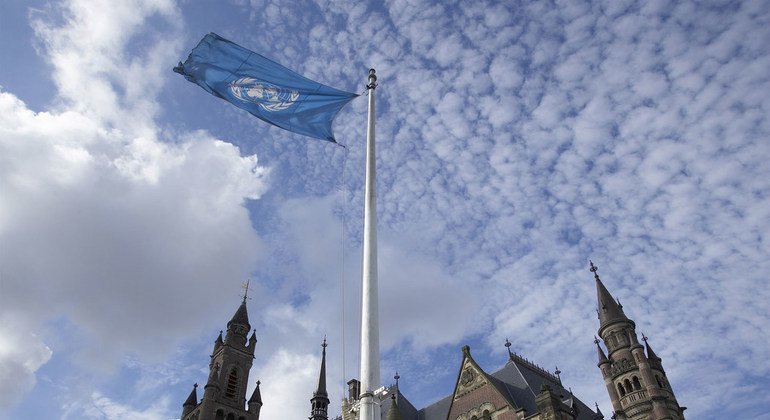 A view of the Peace Palace, seat of the International Court of Justice (ICJ) in The Hague, Netherlands, 2005