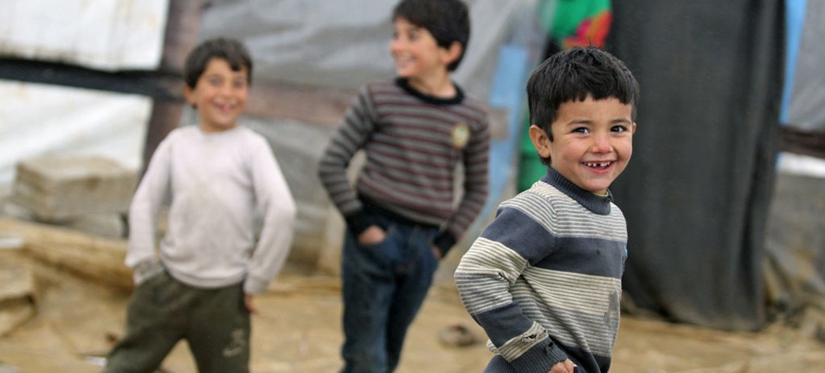 在黎巴嫩的叙利亚难民儿童。儿基会图片/Vanda Kljajo