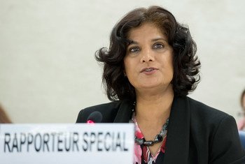 La Rapporteure spéciale sur les formes contemporaines d'esclavage, y compris leurs causes et leurs conséquences, Urmila Bhoola.