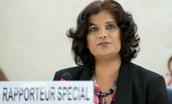 Special Rapporteur on contemporary forms of slavery, Urmila Bhoola. 